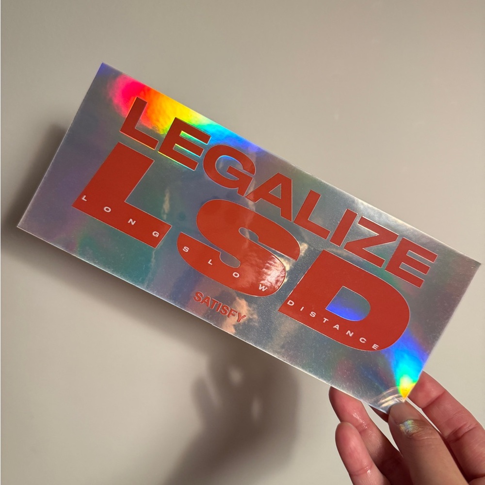 Satisfy Holographic "Legalize LSD" Sticker - Red Text